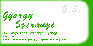 gyorgy sziranyi business card